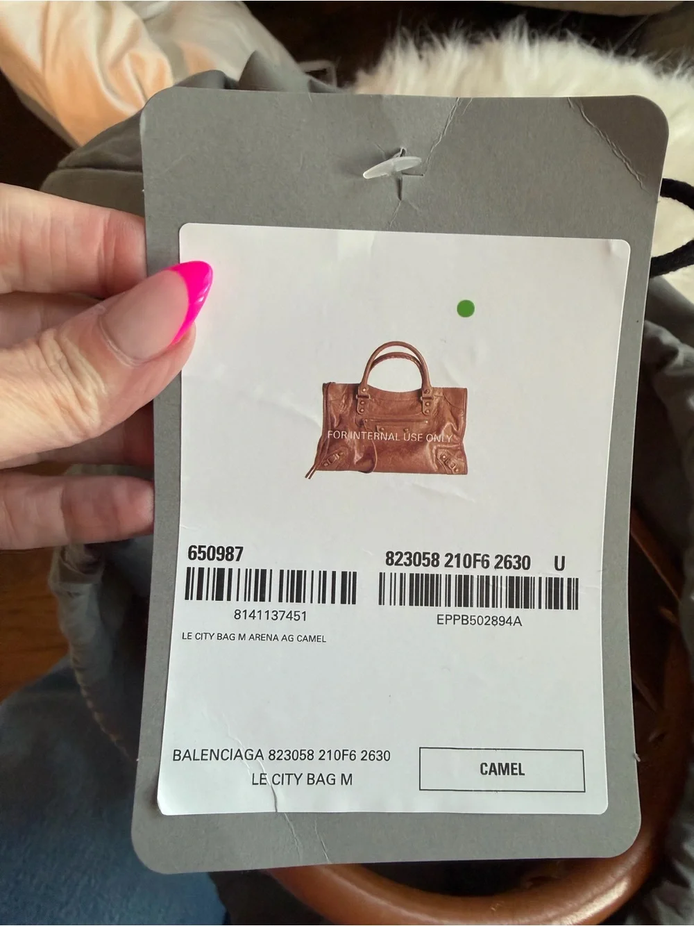 Balenciaga LE CITY BAG MEDIUM IN CAMEL